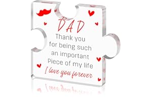 NANOOER Gifts for Dad from Daughter Son Wife,Fathers Day Dad Gifts,Dad Birthday Gift Ideas,Unique Dad Gifts,Acrylic Block 3.5x3.5 Inch Desk Decorations