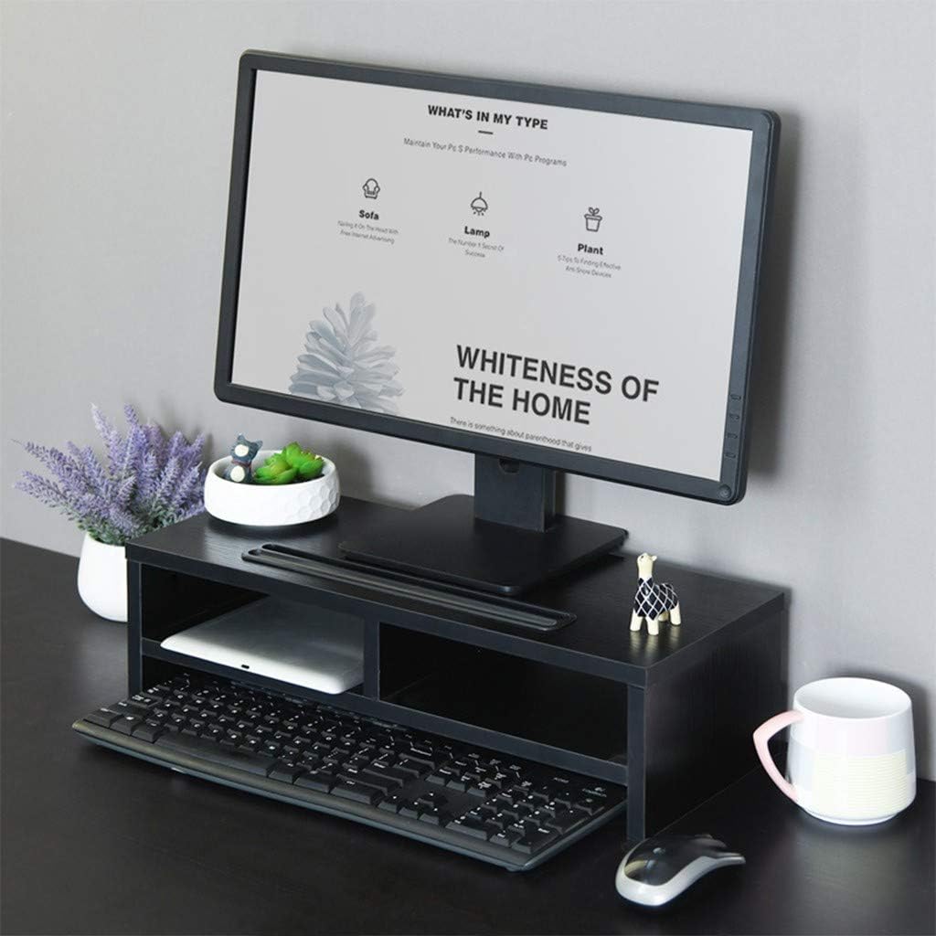 Wakeu Wood Monitor Riser Stand with Storage Multi Desktop Shelf Organizers Platform Holder for Computer, Desktop, Laptop
