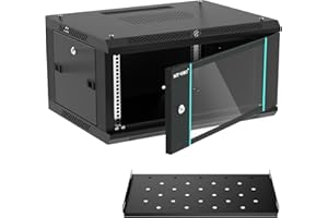 MT-VIKI 6U Wall Mount Server Cabinet Network Rack Vented Enclosure, 17.7'' Deep (450mm), 0.8mm Thick, Fit for 19'' IT Equipme