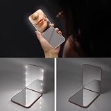Kintion Pocket Mirror 1X 3X LED Lighted Compact 2-Sided Rose Gold view 4