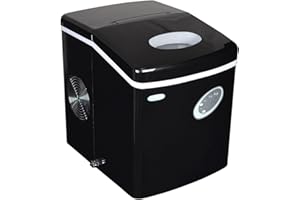 NewAir Counter Top Ice Maker Machine (Black), Compact Automatic Ice Maker, Cubes Ready in 6 Minutes, 28 Pounds in 24 Hours - Perfect for Home/Kitchen/Office/Bar