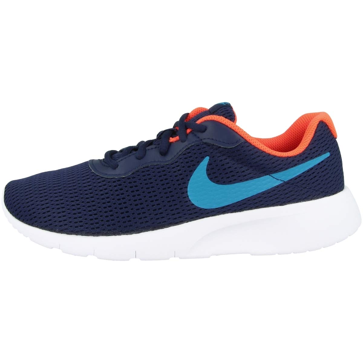 Nike NIKE TANJUN (GS), Boy's Running Shoe, Midnight Navy Laser Blue Hyper Crimson, 4 UK (36.5 EU)