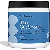 GutPersonal The Gut Soother L-Glutamine Powder Supplement: Restore Gut Lining, Soothe Digestive Discomfort While Promoting Overall Gut Health, 30 Servings (Vanilla)