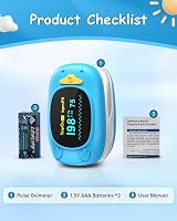 HealthTree Kids Fingertip Pulse Oximeter OLED Display 2XAAA Batteries view 8