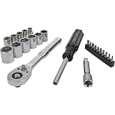 CRAFTSMAN Mechanics Tool Set, 24 Piece, 3/8 Inch Drive Metric, 90-Tooth (CMMT12111)