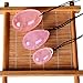 Jeoxi Set of 3 Y-O-N-I Eggs, Natural Rose Quartz Y-O-N-I Jade Eggs Women Exercise Balls Semi-Precious Eggs Gifts Pouch Bag