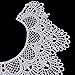1pc Embroidery Round Ripple Neck African Lace Fabric Collar,DIY Handmade Lace Fabrics for Sewing Supplies Crafts