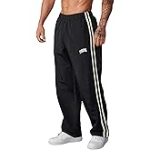 Charfille Jogger Sweatpants for Men Color Block Wide Leg Drawstrings Casual Cargo Joggers Pants with Pockets