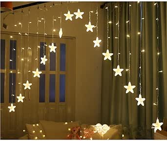 GNBHCP Luz de Navidad Cadena De Luces, Luces De Cortina LED Con Batería