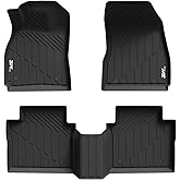 3W Floor Mats Compatible for Cadillac XTS 2013-2019 TPE All Weather Custom Fit Floor Liner for Cadillac XTS 1st and 2nd Row Full Set Car Liners Black
