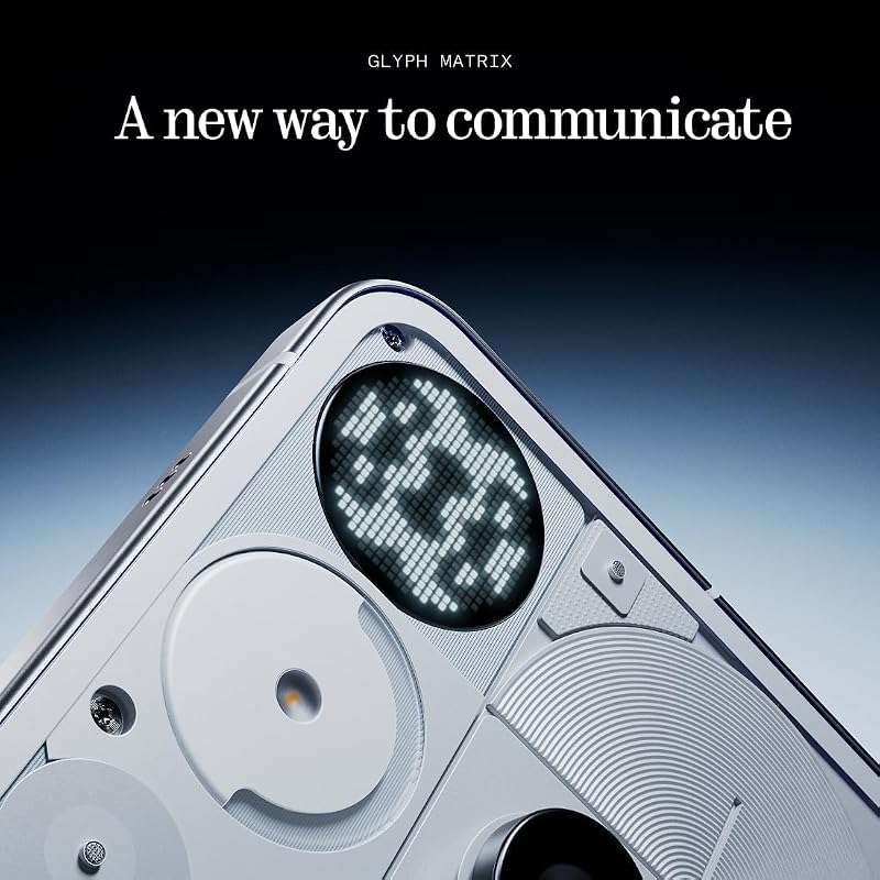 Phone (3) – Handy mit 50 MP Triple-Kamera, 24h Silizium-Kohlenstoff Akku, 6,67" 120Hz AMOLED Display, Glyph Matrix, 16GB + 512GB – Weiß