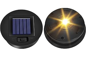 Ostritec 2 Pack Solar Lights Replacement Top, (Top Size 3.3inch, Bottom Size 2.91 inch) Solar Lantern Light Lids, Waterproof Solar Replacement Top Parts for Outdoor Hanging Lanterns(Warm White)
