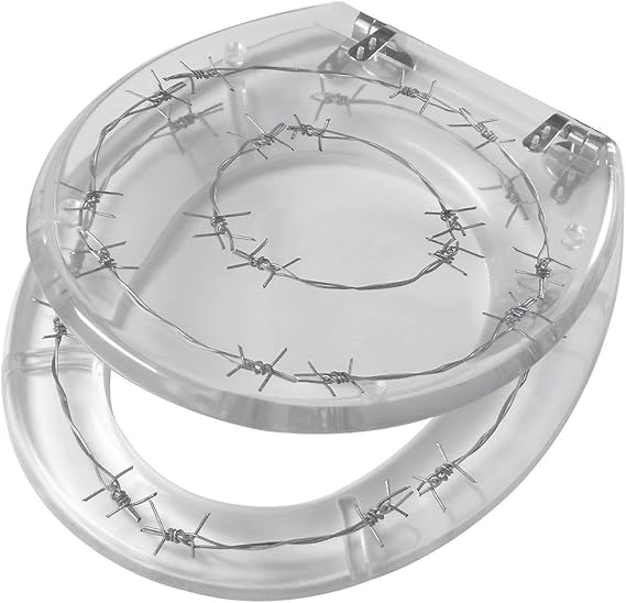 ADOB Toilet Seat Barbed Wire Transparent Amazon.co.uk DIY & Tools
