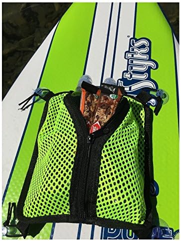 Mesh Top Paddle Board Bag With Zipper Pocket and 2L Waterproof Dry Bag Combo (Green, 2L Dry Bag)