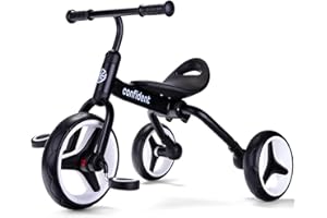 YGJT 4 in 1 Tricycle for Toddlers Age 2-5, Folding Toddler Bike Kids Trike Tricycles with Adjustable Seat and Removable Pedal, Baby Balance Bike Ride-on Toys Gift for Baby Boys Girls Birthday
