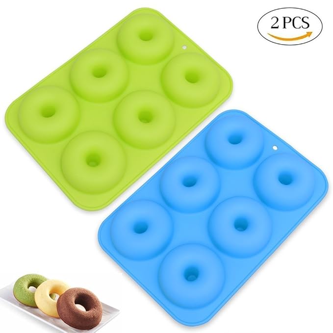 Silicona Donut molde, Hace 6 tazas, Full size Donuts de y sin BPA ...
