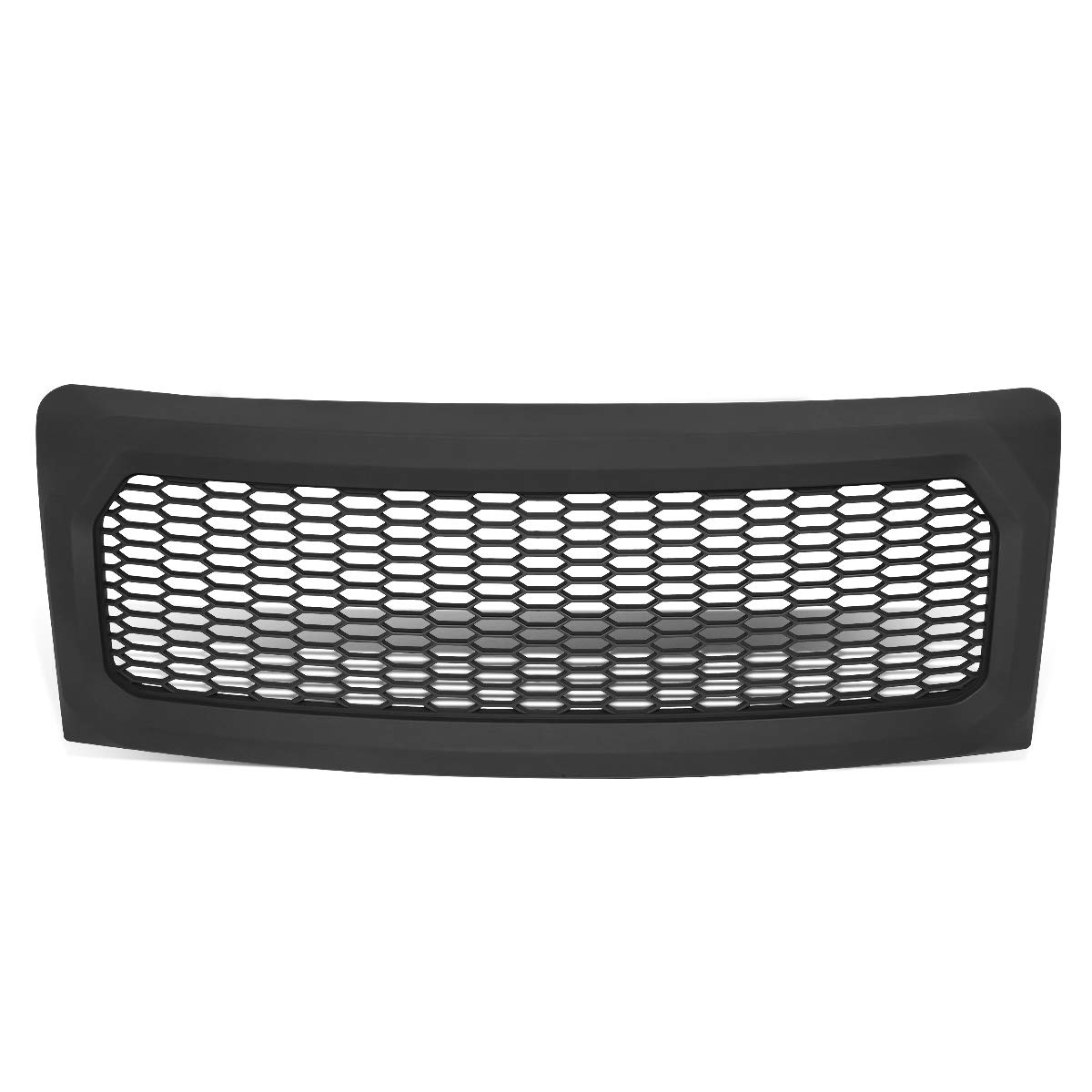 DNA MOTORING GRF-OH-013-T2 Matte Honeycomb Mesh Front Bumper Grille Grill Compatible with 09-14 Ford F-150 Excludes Raptor