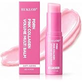 ruklob PDRN Pink Collagen Volume Multi Balm Stick | Volufiline &amp; NAD+ Skin Booster for Plumping, Firming &amp; Radiance Care | Face &amp; Body Balm for Under Eyes, Neck, Lips &amp; Smile Lines