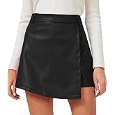 Neecan Skorts for Women High Waisted Shorts Elastic Waist Ruched Wrap Skort