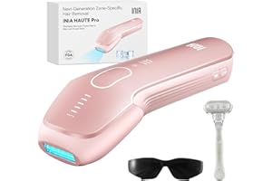 INIA Laser Hair Removal with Ice-Cooling Care for Women and Men, HAUTE Pro Painless at-Home IPL Hair Remover for Coarse Hair in Bikini All Body Areas, Latest Generation for Effective Results (Pink)