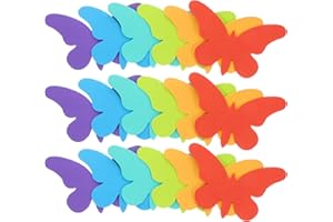 TIDTALEO Eva Foam Cutouts and Assorted Colors Butterfly Shaped for Crafts 36pcs with Supple Material