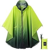 Rain Poncho Jacket Coat Hooded Zipper Style for Women/Men/Adult with Pocket