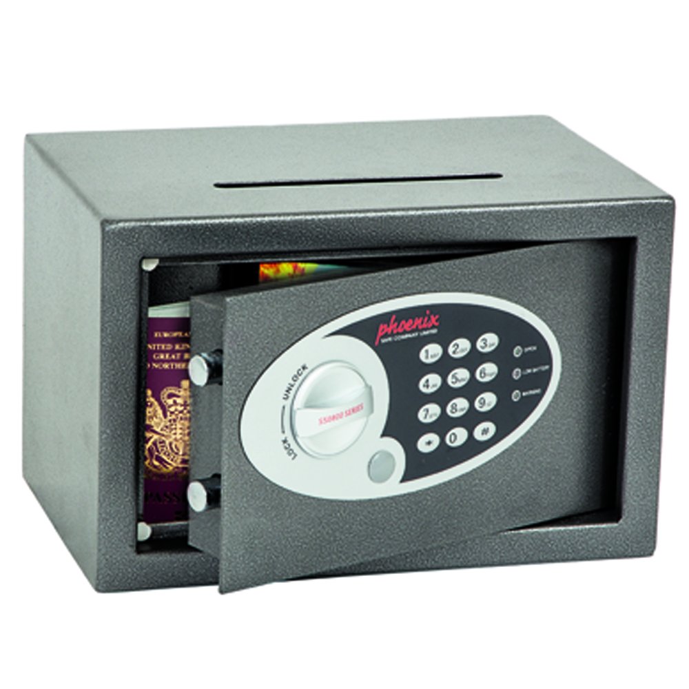 Phoenix Safe Company SS0801ED Size 1 Vela Deposit Home/Office Security Safe with Electronic Lock