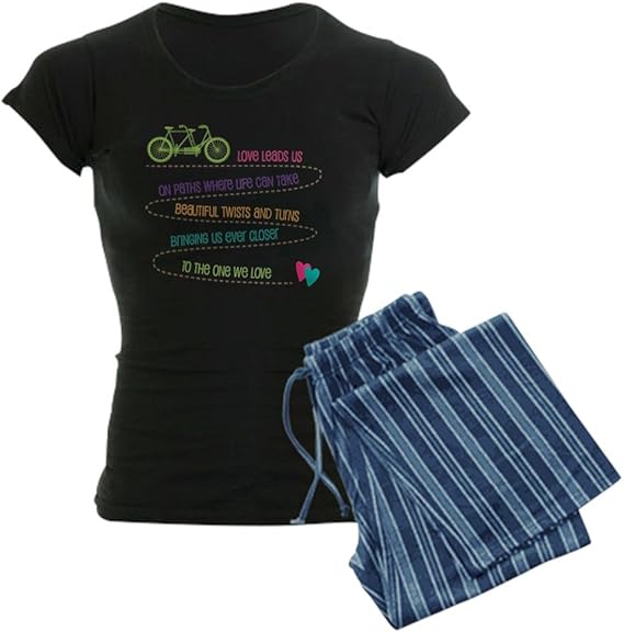 CafePress Love for Two Bicycle Pajamas Women's PJs Clothing