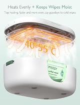 momcozy Baby Wipe Warmer Spring Design 4 Temp Levels Night Light view 3