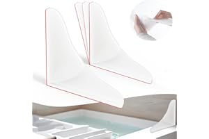 Honitra Silicone Shower Splash Guard for Bathtub Corner, 75°- 115° Adjustable Shower Water Guard with Sealant, Right Angle & Round Corner Water Splash Guard, 2 Pcs Water Splash Guard for Washbasin