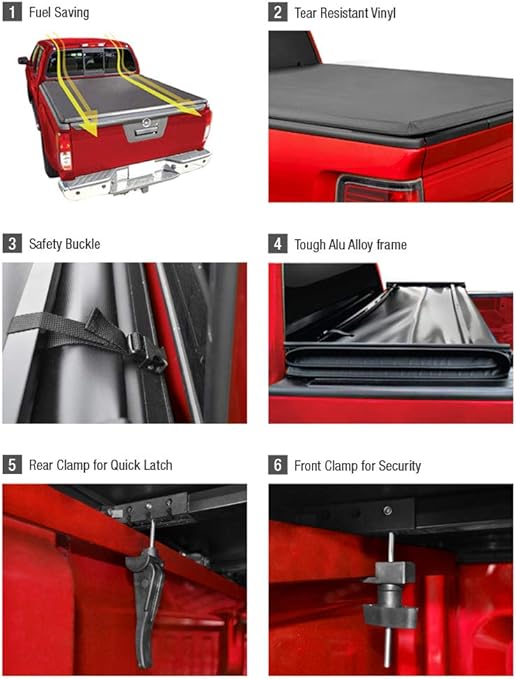 Amazon Com Maxmate Soft Tri Fold Truck Bed Tonneau Cover Compatible With 2019 2021 Toyota Tacoma Does Not Fit Trail Special Edition With Storage Boxes Fleetside 5 Bed Automotive