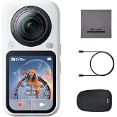 Insta360 X6-8K 360 Camera with 1/1.1'' Sensors-Arctic White | Action Camera, Dual Custom Square 1/1.1" Sensors, Triple AI Chip, Replaceable Lens 2.0, 140 minutes 8K Video