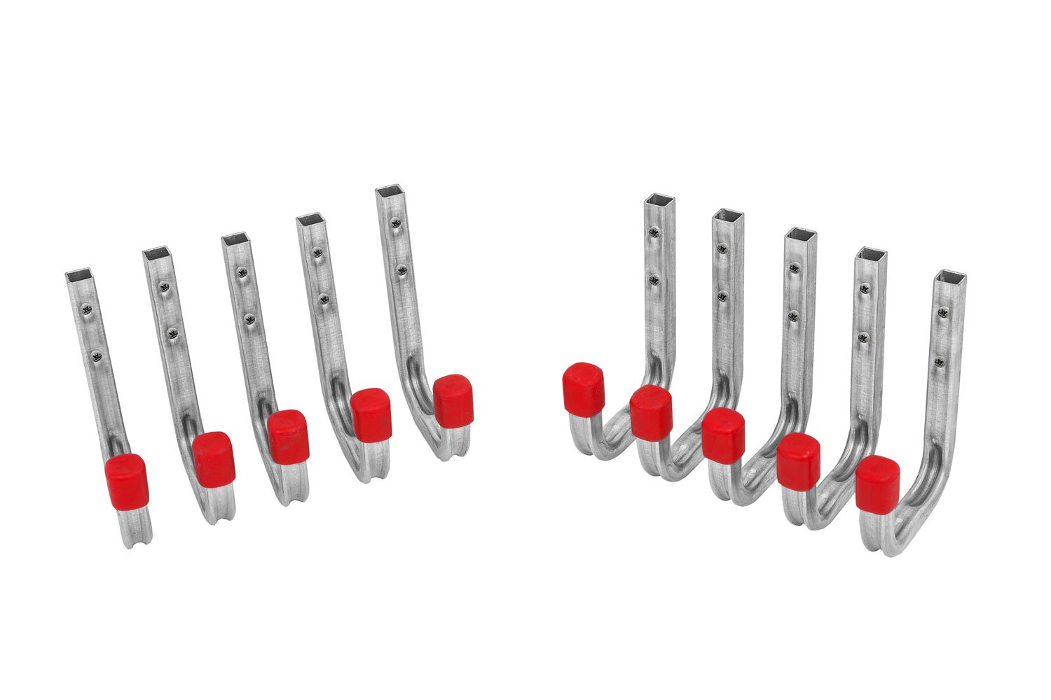 Gedotec Ganchos de Pared para Carga Pesada Hasta 80Kg | Percheros Murales de Acero Galvanizado | Organizador para el Hogar, Tienda, Jardín, Garaje | Resistente en Exterior | 120x80 mm | Paquete de 10