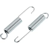 X AUTOHAUX 2 Pcs Universal 100mm Length Motorcycle Brake Pedal Return Spring Motorcycle Side Kickstand Spring Silver Tone Metal