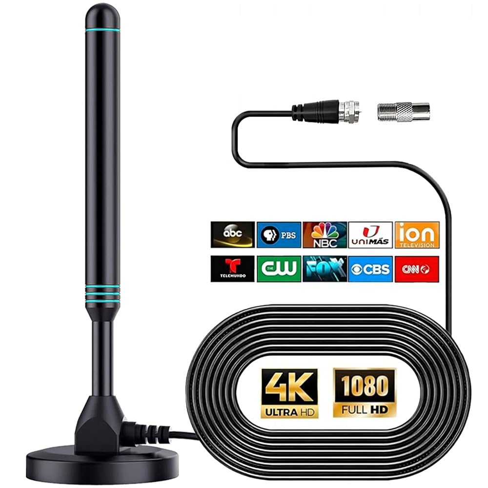 Photo 1 of TV Antenna for Smart TV Indoor, Digital TV Antenna for Local Channels, HD TV Antennas with Strong Magnetic Base-Support 4K 720P 1080P, Portable TV Antennas, 360°Signal Reception