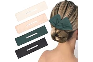 WOVOWOVO Deft Bun, 4 Pieces Hair Bun Maker French Hairstyle Twist Hair Tool Solid Color Fashion Hair Bun Wraps Flexible Donut Quick Bun Twister for Women Girls Hair Styling Hair Accessories