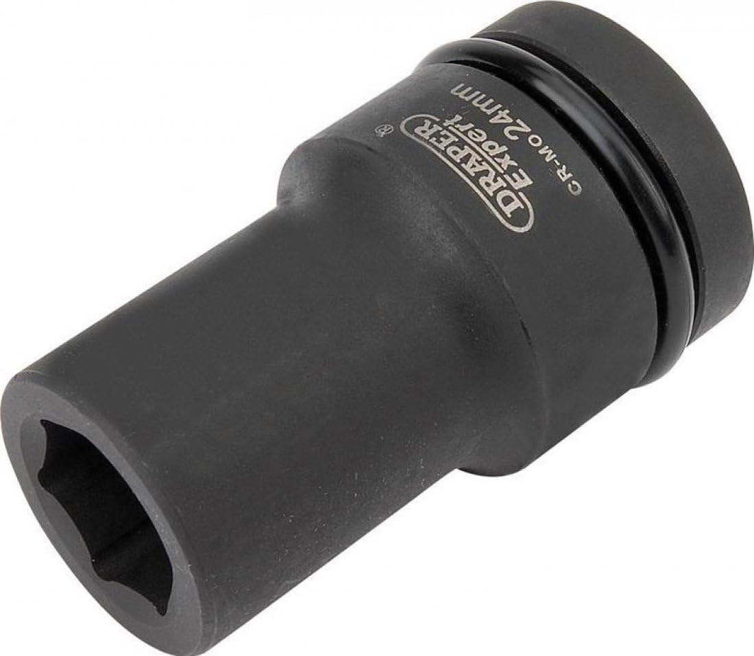Draper Expert 5139 24mm 1-inch Square Drive Hi-Torq 6-Point Deep Impact Socket, White