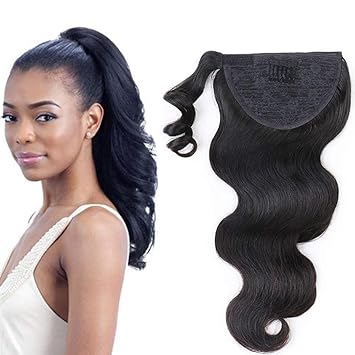 Amazon Com Brazilian Body Wave Ponytail Hair Extension Human