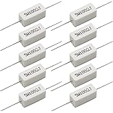 Cement Resistor, 10 PCS 5W 100 Ohm 5% Axial Lead Wire White Wound Fixed Ceramic Wirewound Power Resistors - Flame Heat Moistu