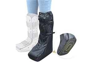 ECISZ Walking Boot Cover Medical Cast Boot Fracture Tall Walking Boot Cover Orthopedic for Men Women Air Walker Boot Covers for Outdoor Rain Snow Foot Boot Protector with Upgraded Sole