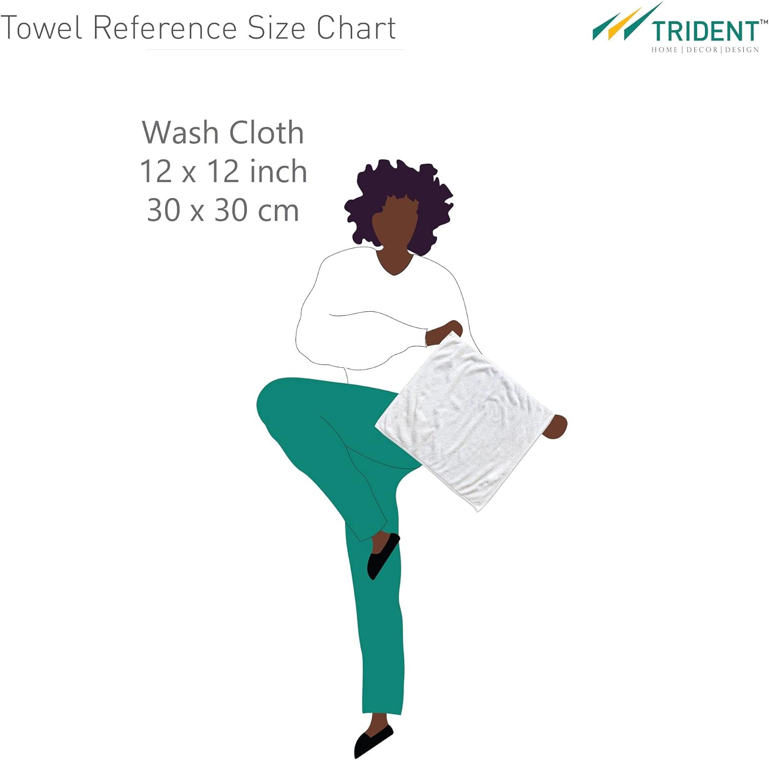 TRIDENT Wash Towel, 6 Piece Bathroom Towel, 100% Cotton, Highly Absorbent, Super Soft, Soft and Plush, 500 GSM (Charcoal): Kitchen & Dining