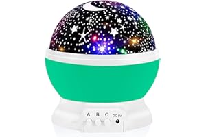 Night Light for Kids, Fortally Kids Night Light, Star Night Light, Nebula Star Projector 360 Degree Rotation - 4 LED Bulbs 12 Light Color Changing with USB Cable, Romantic Gifts for Men Women Children