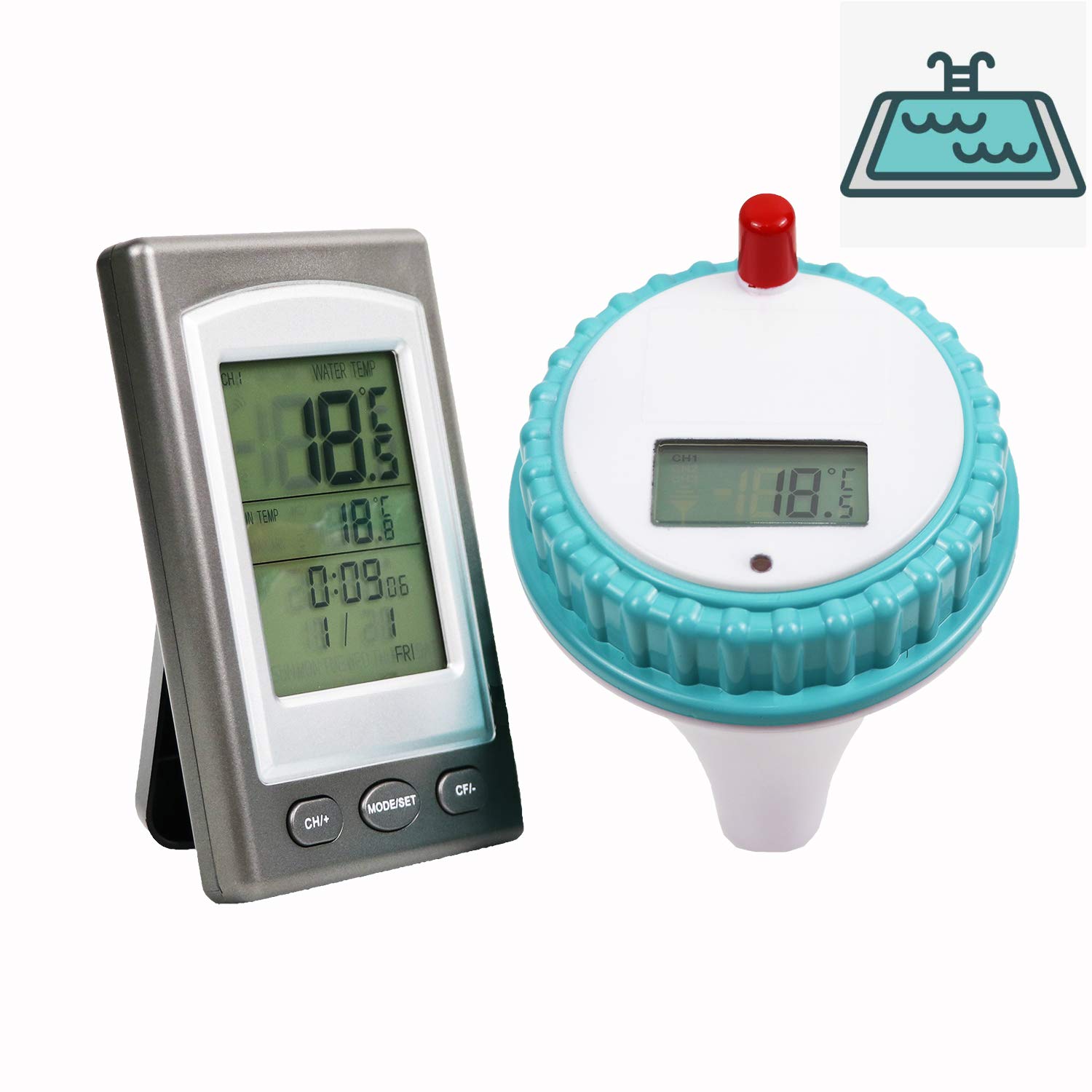 HunterBee Wireless Spa Thermometer LED HighPrecision 3channel Sensing