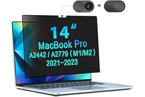 STARY Privacy Screen MacBook Pro 14 Inch 2021-2023 (A2442/A2779/A2918/A2992,M1/M2/M3), Removable MacBook Pro 14 Inch Privacy Screen Anti Glare Anti Blue Light Filter for Mac 14.2-Matte&Glossy Design