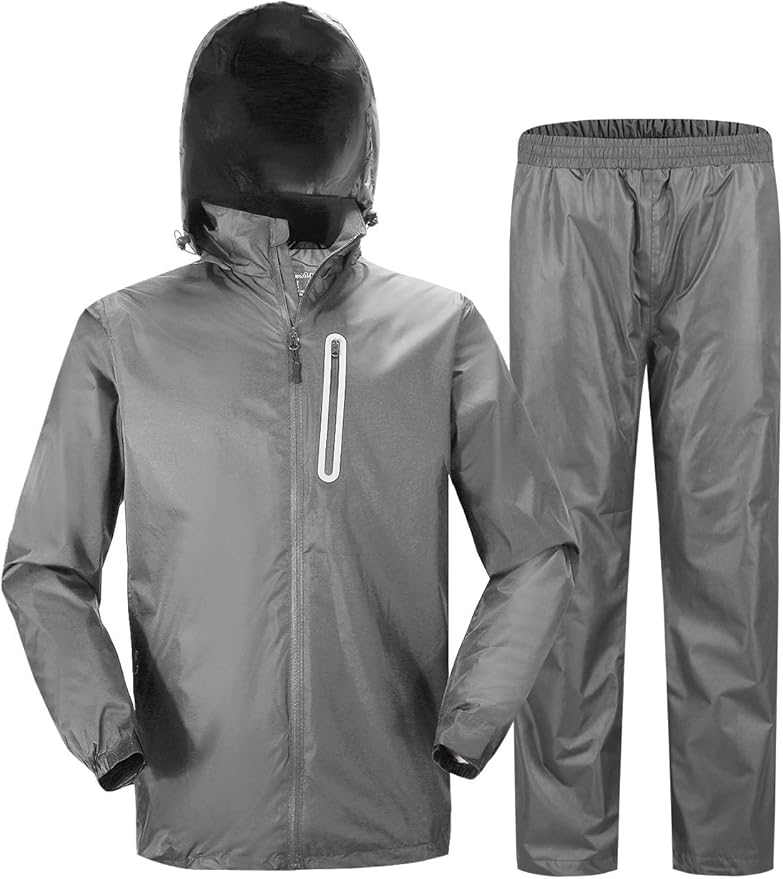 ZITY Men's Rain Suit Waterproof Lightweight Hooded Rainwear for Golf