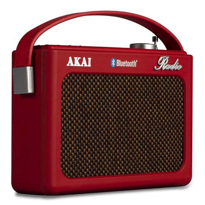 Akai A60016R Retro Bluetooth Wireless DAB Radio Red Amazon.co.uk TV