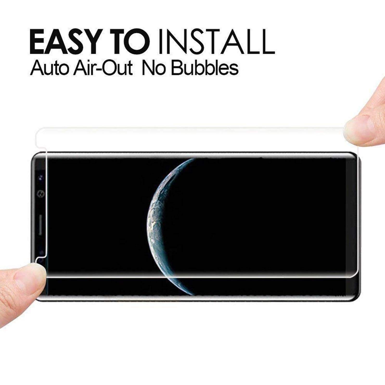 LINCIVIUS  Ecran Verre Trempé Samsung Galaxy Note 9, Vitre Protection Ecran Rigide intégral Bord à Bord, [Compatible avec Une Coque] - Transparent