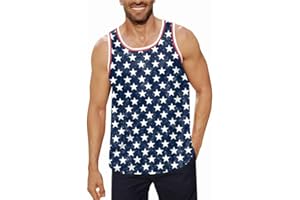 Arvilhill Men's 4th of July Tank Tops American Flag Sleeveless T-Shirt