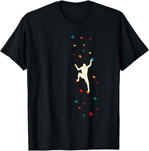 Bouldering Climber Free Climbing Small Rock Formation T-Shirt