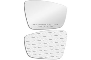 New Replacement Mirror Glass with Full Size Adhesive for Volkswagen 2013 2014 2015 Passat | 2011-2018 Jetta | 2012-2019 Beetl